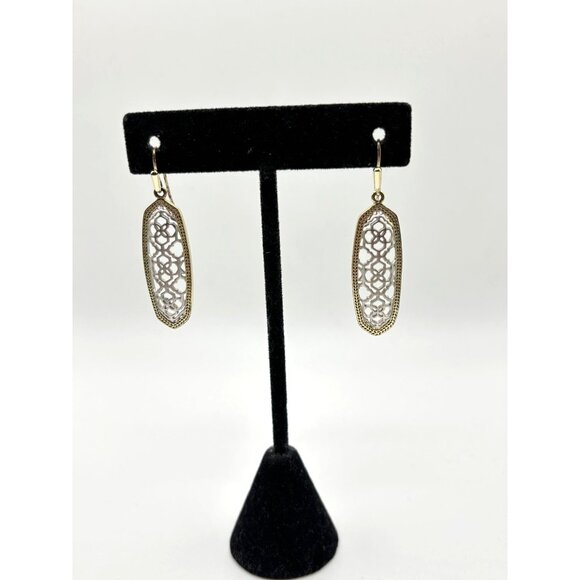Kendra Scott Gold Filigree Drop Earrings - Picture 4 of 7